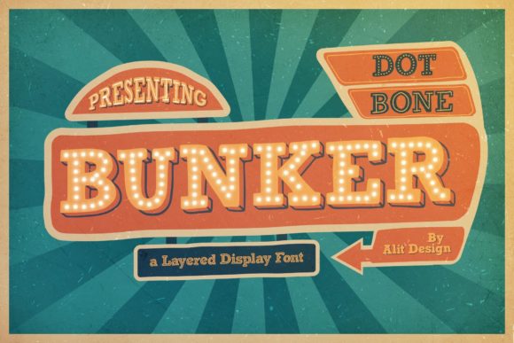 Bunker Font: A Bold, Retro Display Typeface for Small Business Branding