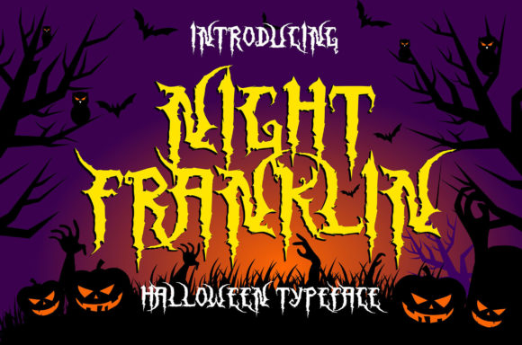 Night Franklin: A Spooky Display Font That Sets the Mood