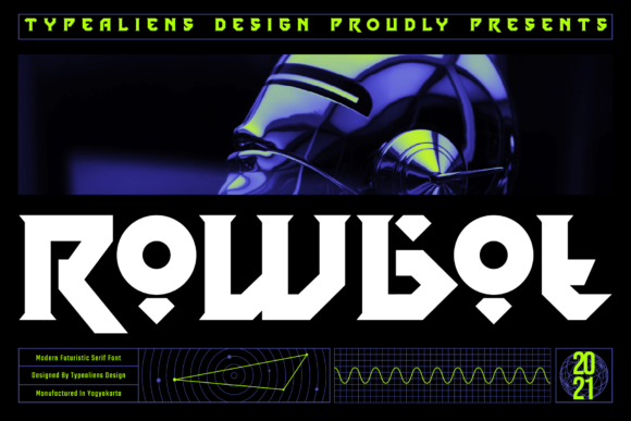 Rowbot: A Bold, Modern Display Font for Crafters