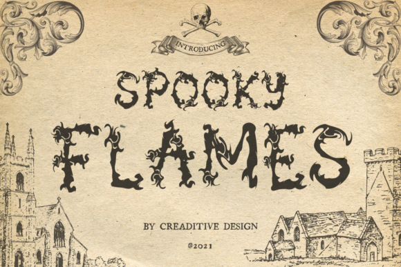 Spooky Flames: A Halloween Display Font That Pops on the Web